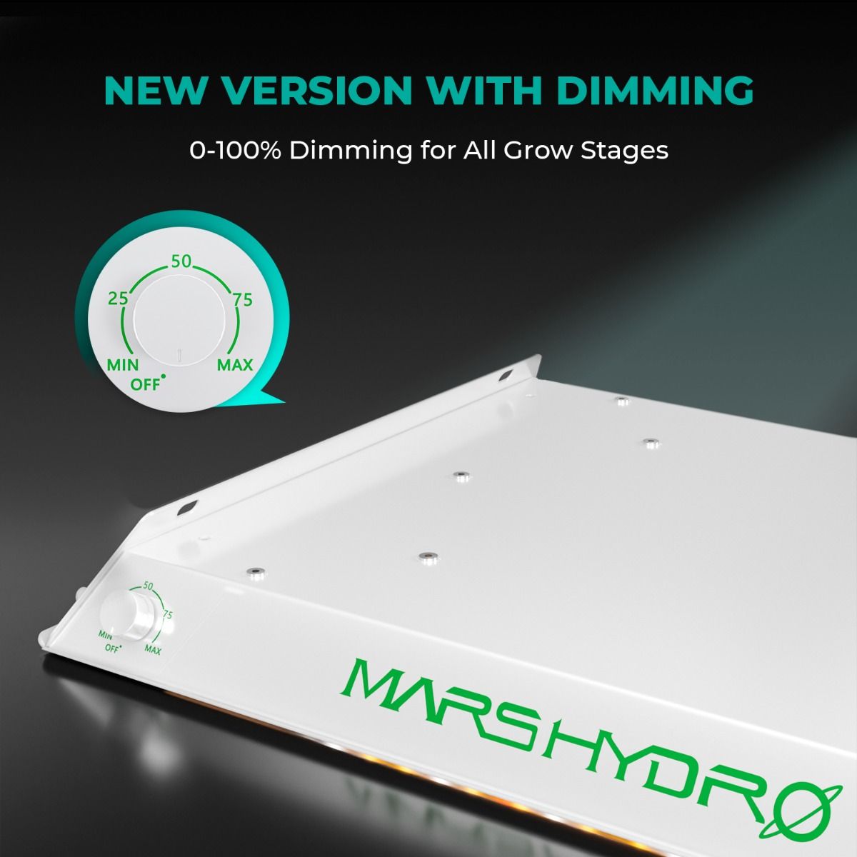 [2026 New Dimmable Version] Mars Hydro TS600 Essential 100W Full Spectrum LED Grow Light for Beginners - Feature View