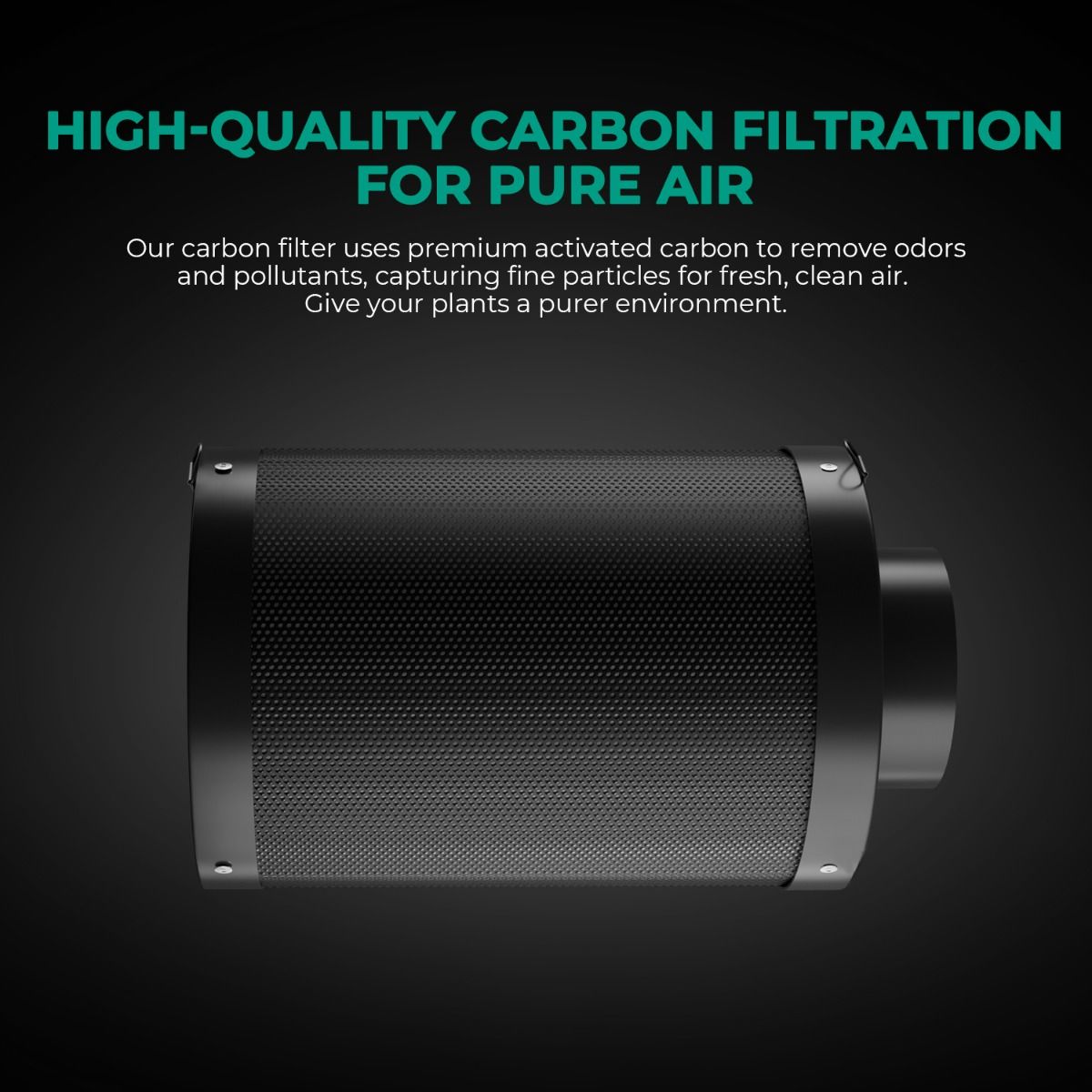 Mars Hydro 4 Inch Refillable Carbon Filter Odor Control - Detail View