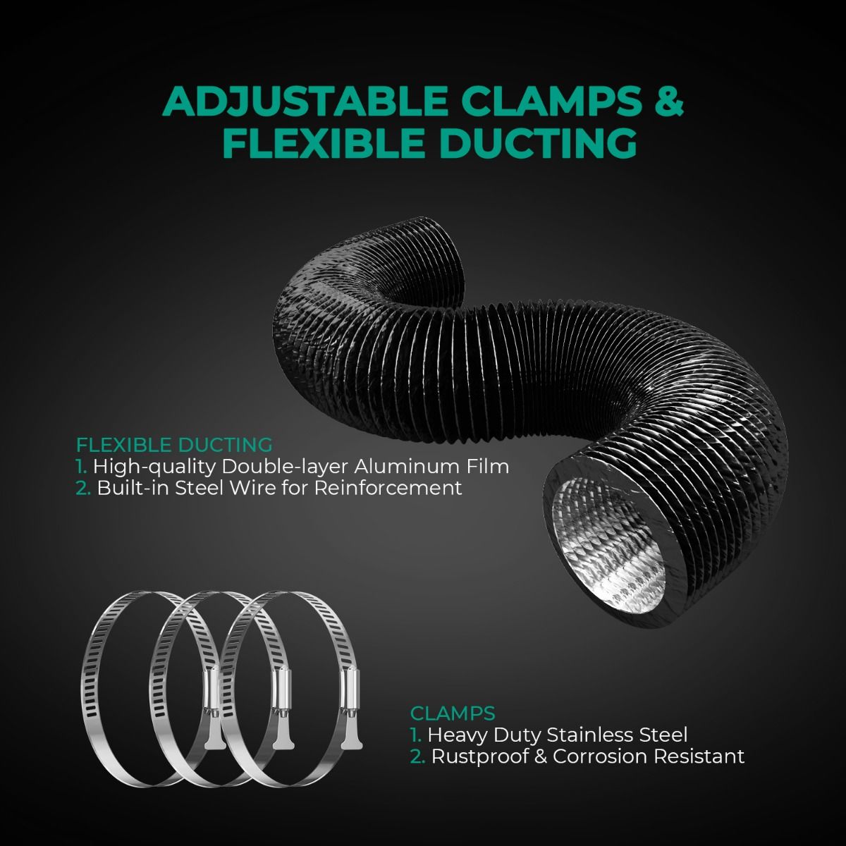 Mars Hydro 4 Inch Inline Fan And Carbon Filter Combo With Thermostat Controller - Feature View