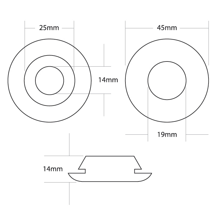3/4 inch Rubber Grommet