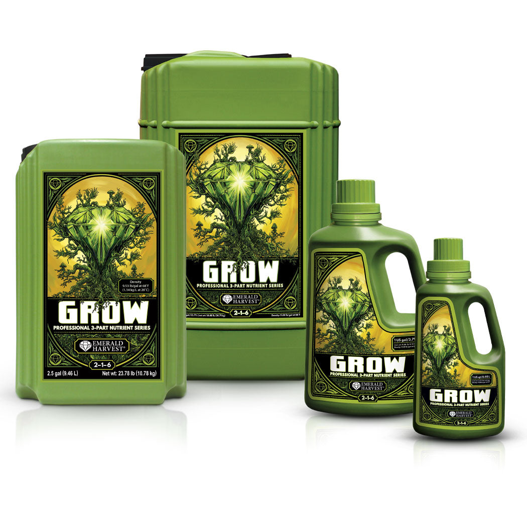 Emerald Harvest Grow - Professional 3-Part Base Nutrient Series