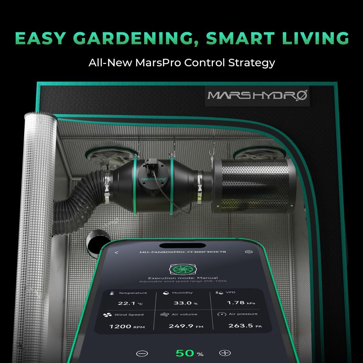 2025 Mars Hydro iFresh 4 Inch Inline Duct Fan and Refillable Carbon Filter Combo with Speed Controller - Comparison View