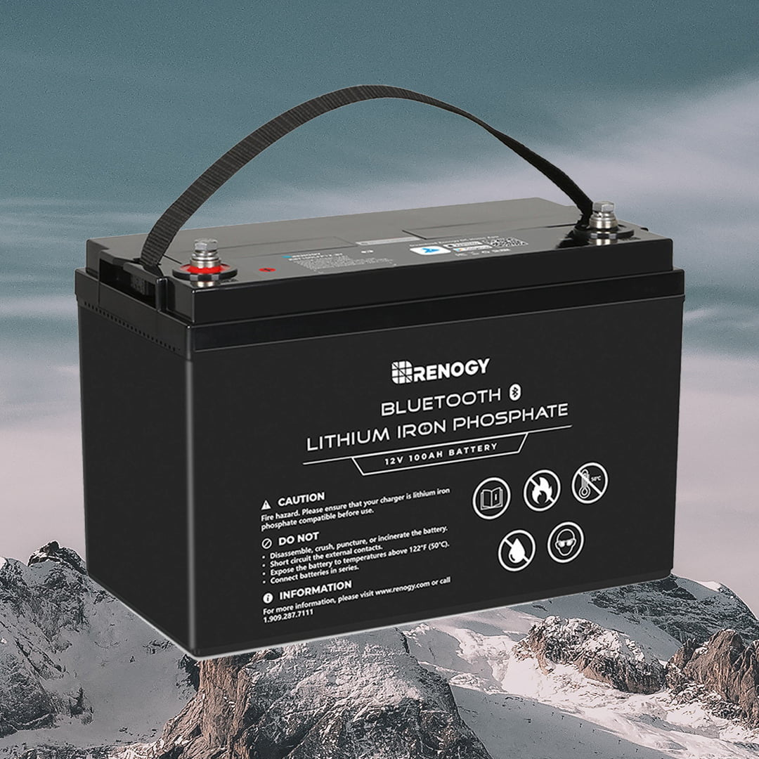 Refurbished 12V 100Ah Lithium Iron Phosphate Battery w/ Bluetooth