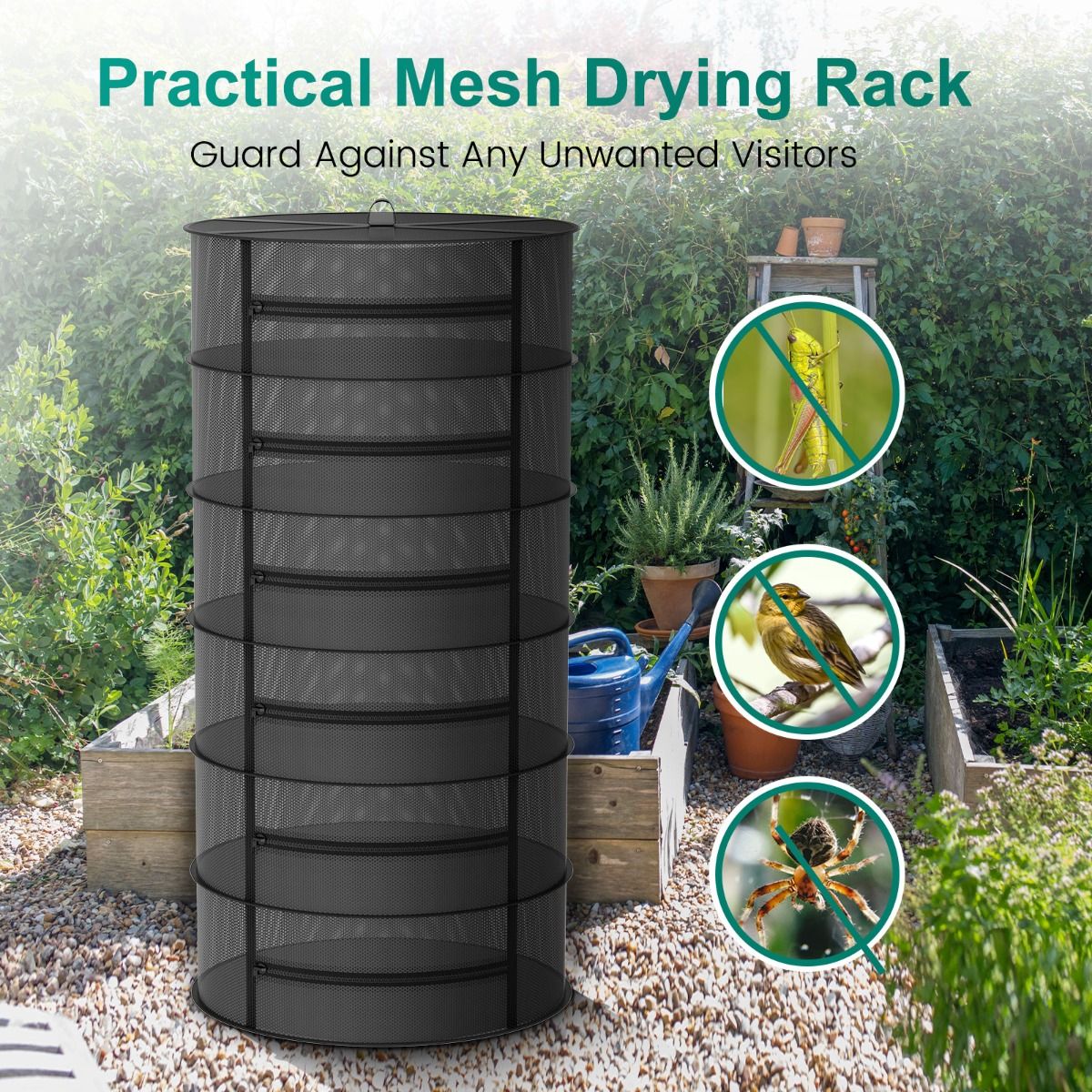 Mars Hydro 6-Layer Mesh Herb Drying Rack With Pruning Shear - Packaging View