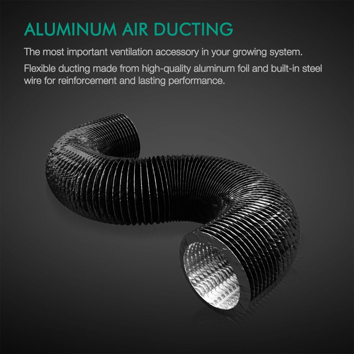 Mars Hydro 6-inch 8-foot Flexible Ventilation Duct - Detail View