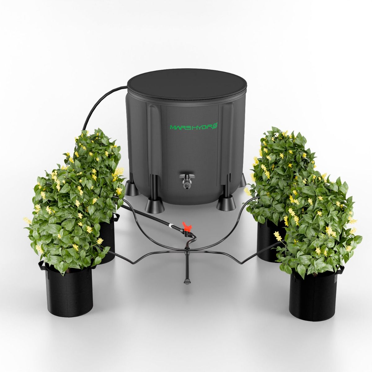 Mars Hydro New Foldable Bucket Drip Irrigation Kits for 8 Indoor Growing Plants - Detail View