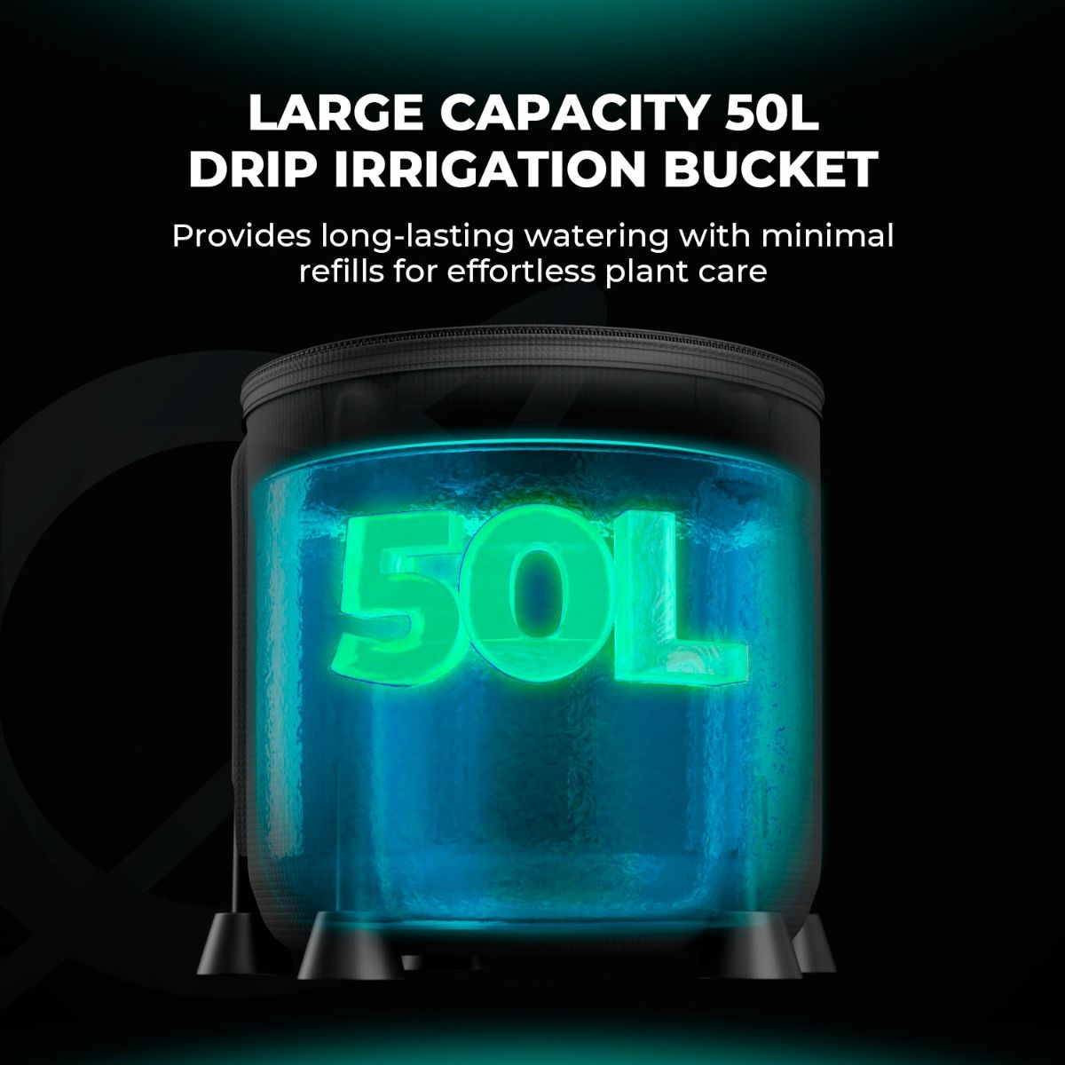 Mars Hydro New Foldable Bucket Drip Irrigation Kits for 8 Indoor Growing Plants - Setup View