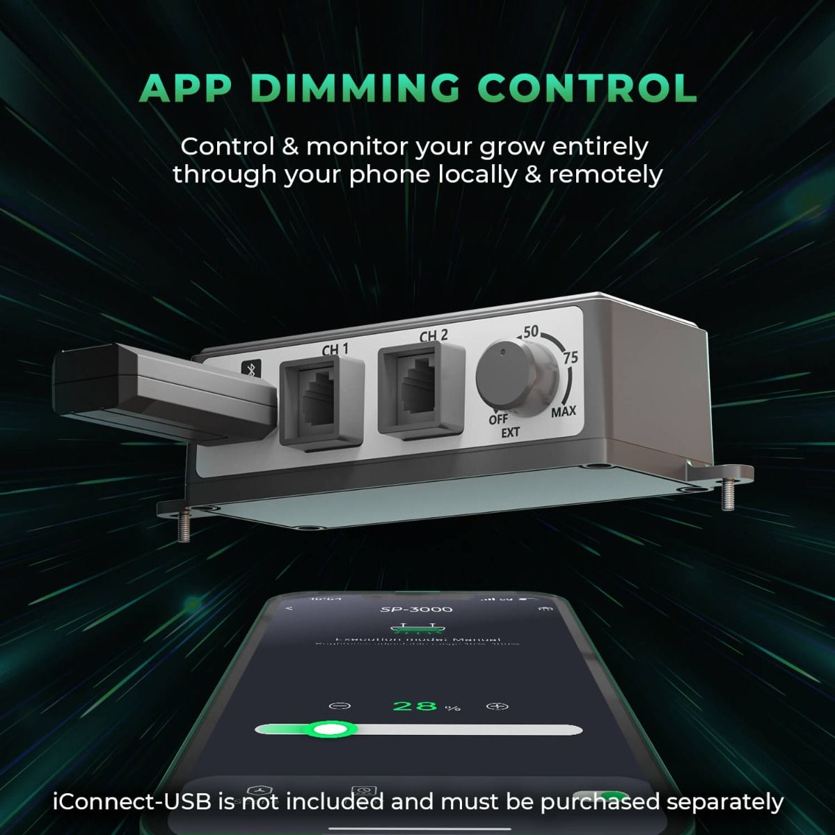 New Mars Hydro SP 3000 – Upgraded Full Spectrum & Uniform PPFD 300W LED for 2x4 Grow Tent - Setup View