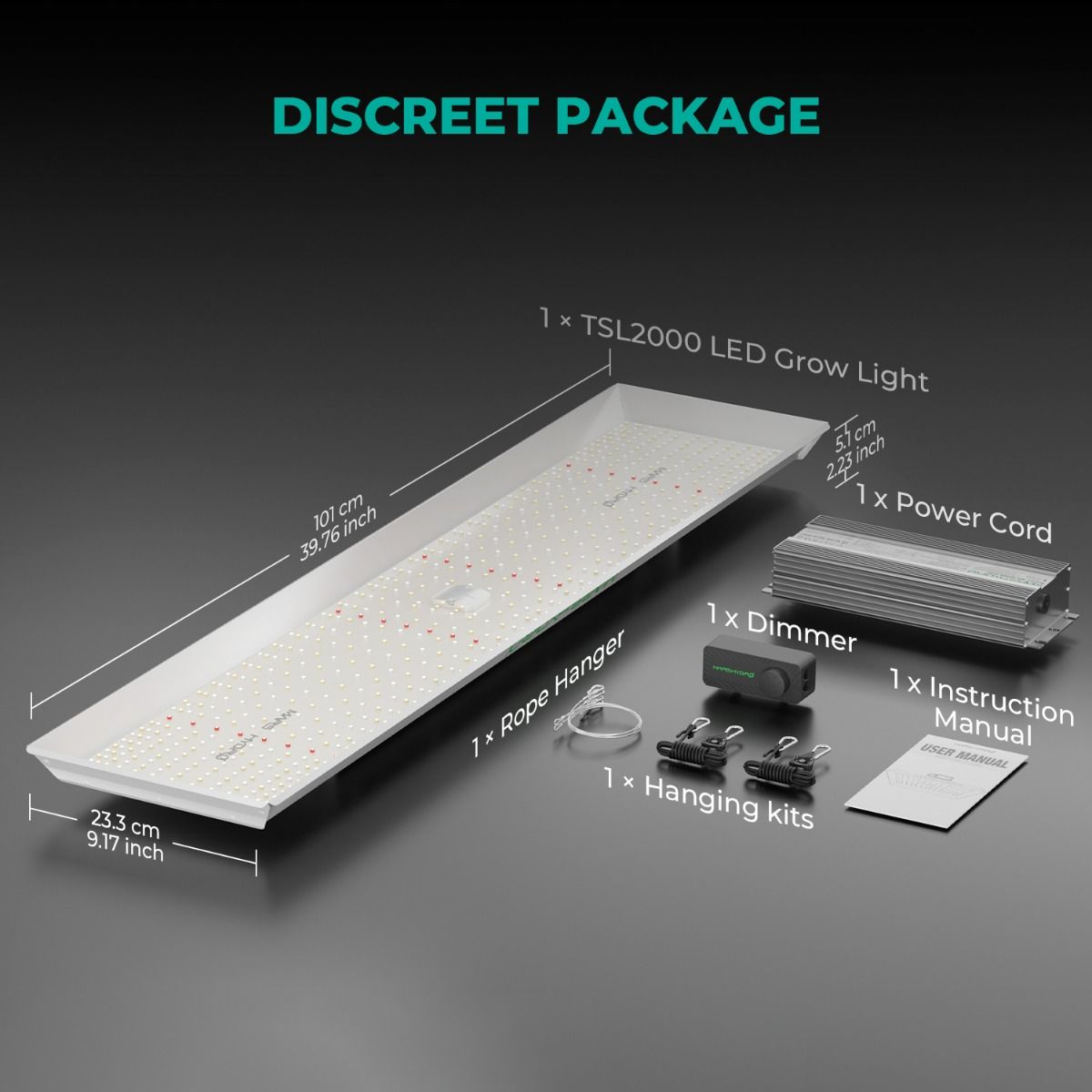 [2026 New Update] Mars Hydro TSL 2000 Full Spectrum Dimmable 300W LED Grow Light - Comparison View