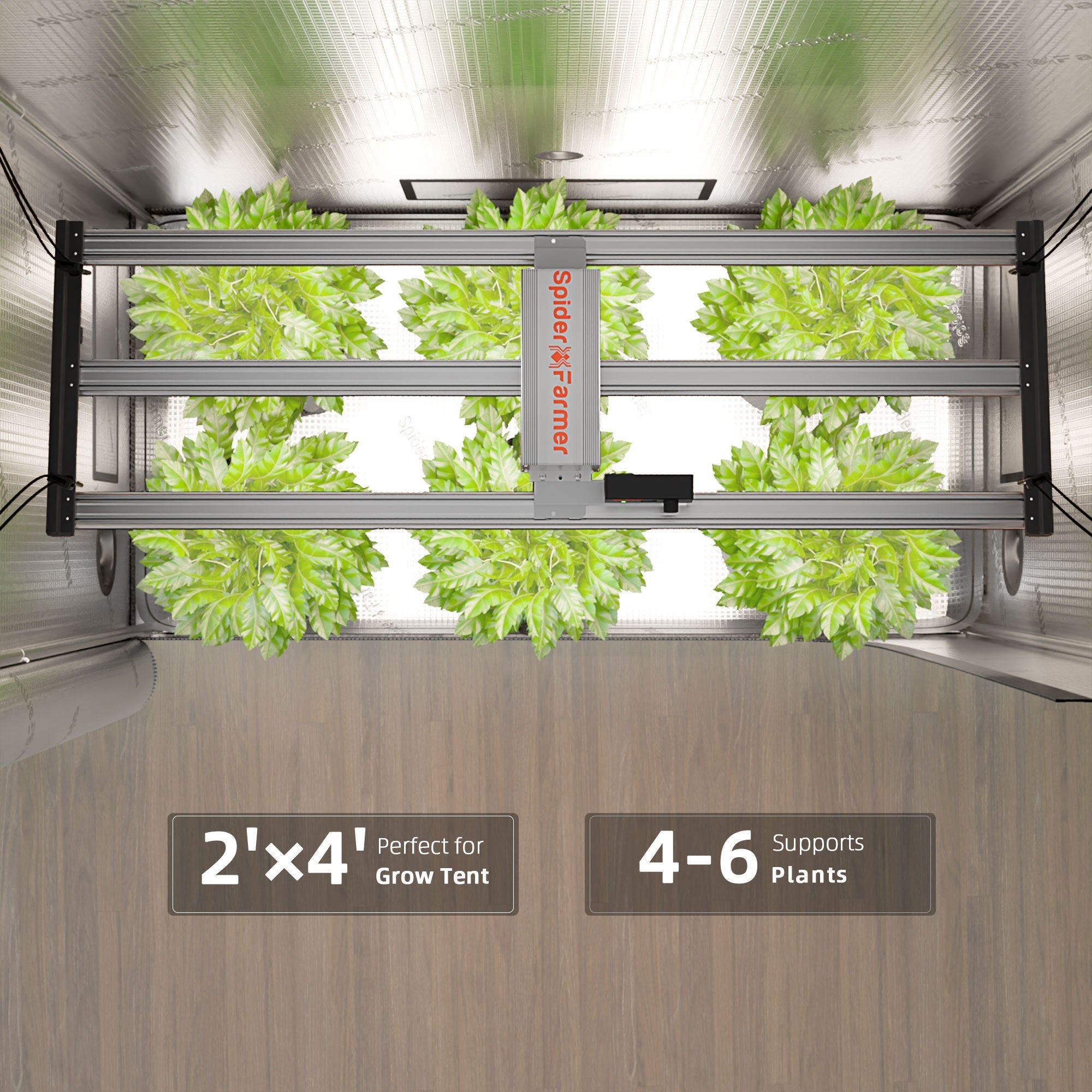 Spider Farmer G4500 320W WiFi & Bluetooth App-Controlled Dimmable Cost effective Full Spectrum High Yield LED Grow Light for 2X4 / 3X5 Grow Tent