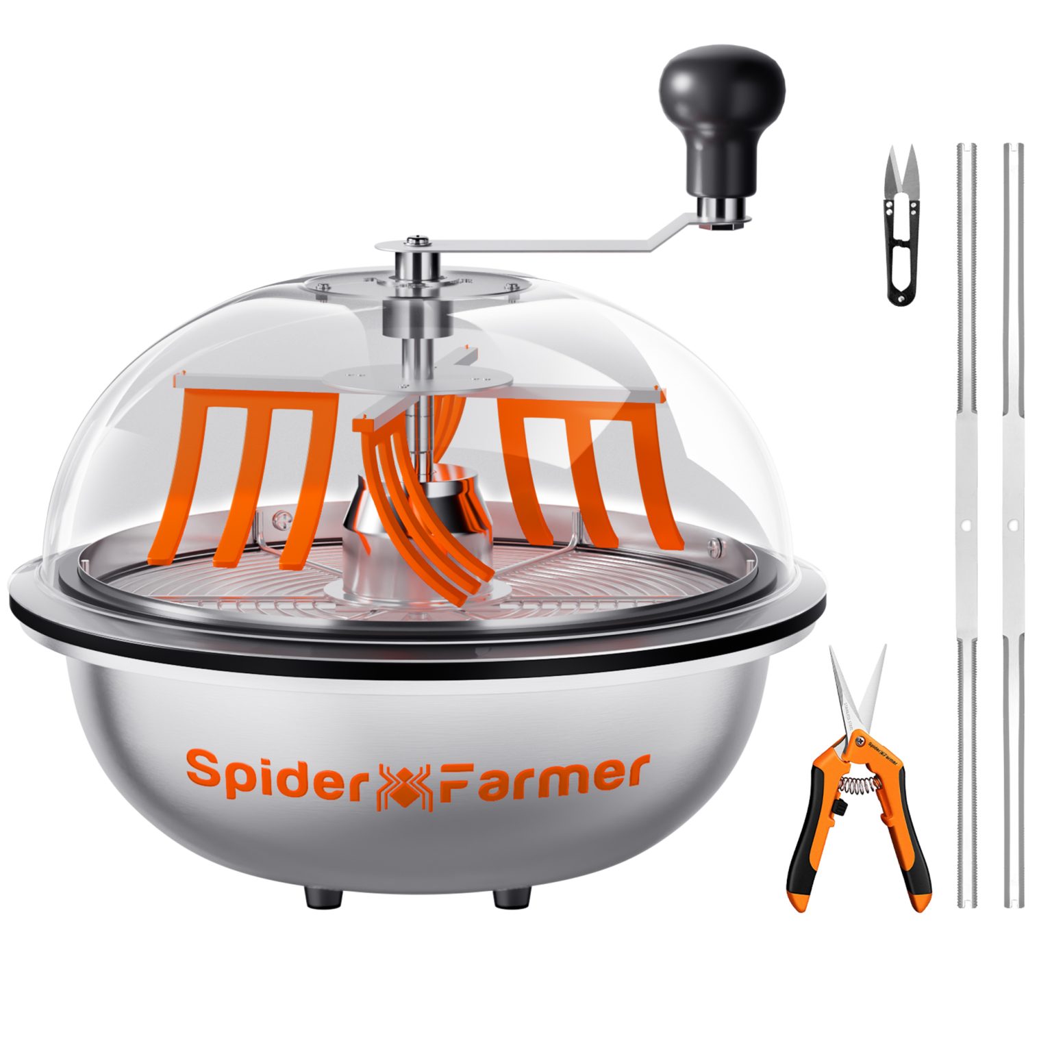Spider Farmer 13 inch Bud Leaf Bowl Trimmer ,Twist Spin Cut with Clear Visibility Dome