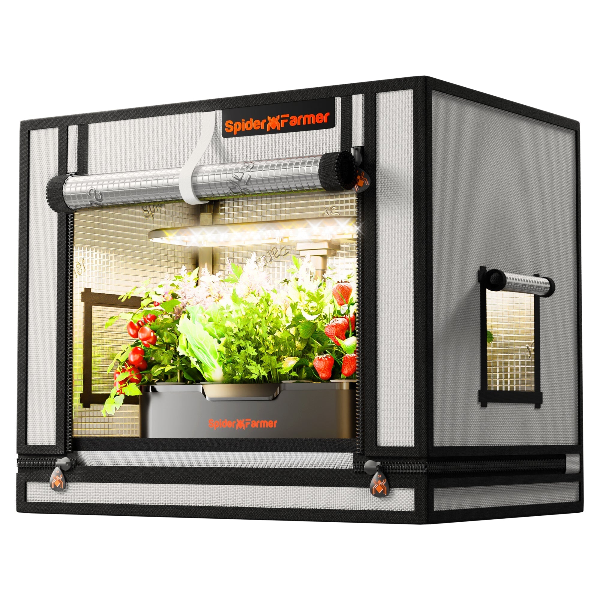Spider Farmer 24″x16″x20″ - 60cm x 40cm x 50cm Indoor Mini Grow Tent 2000D Oxford Cloth Hydroponics Plant Cloning Growing Seedling Vegetable