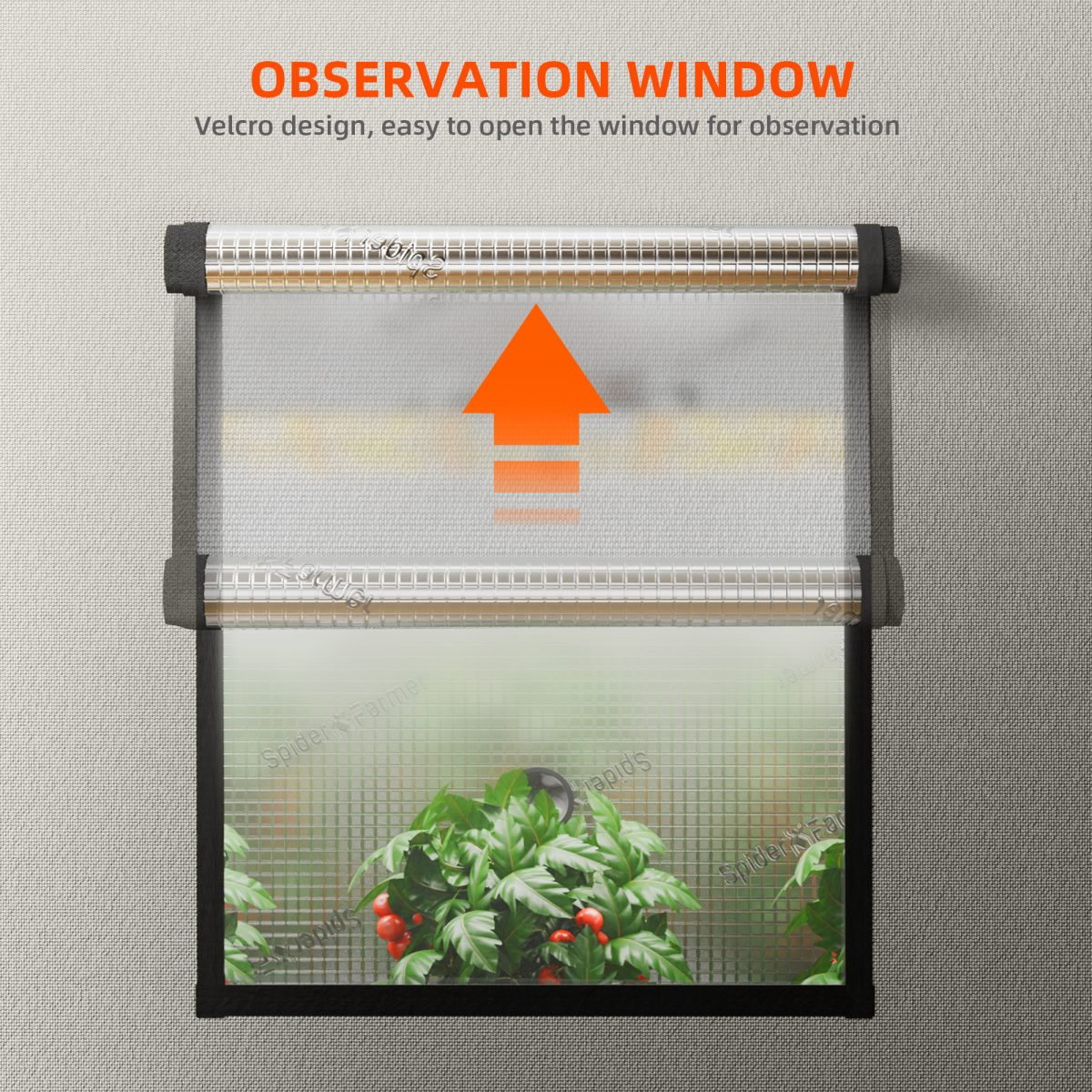 Spider Farmer 2’x2’x6′ 60cm x 60cm x 180cm Pro White Indoor Grow Tent 2000D Oxford Cloth Hydroponics Plant Growing Box