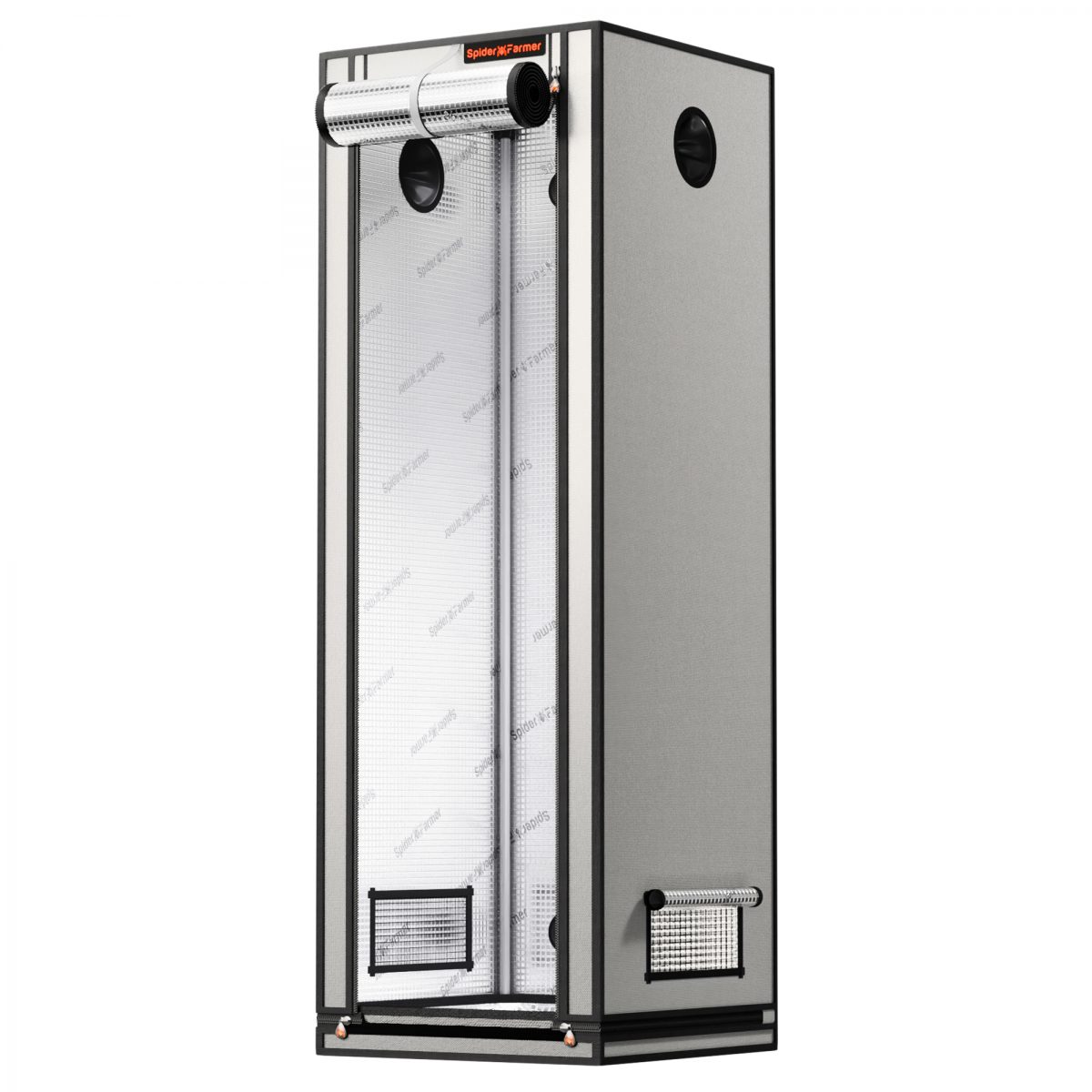 Spider Farmer 2’x2’x6′ 60cm x 60cm x 180cm Pro White Indoor Grow Tent 2000D Oxford Cloth Hydroponics Plant Growing Box