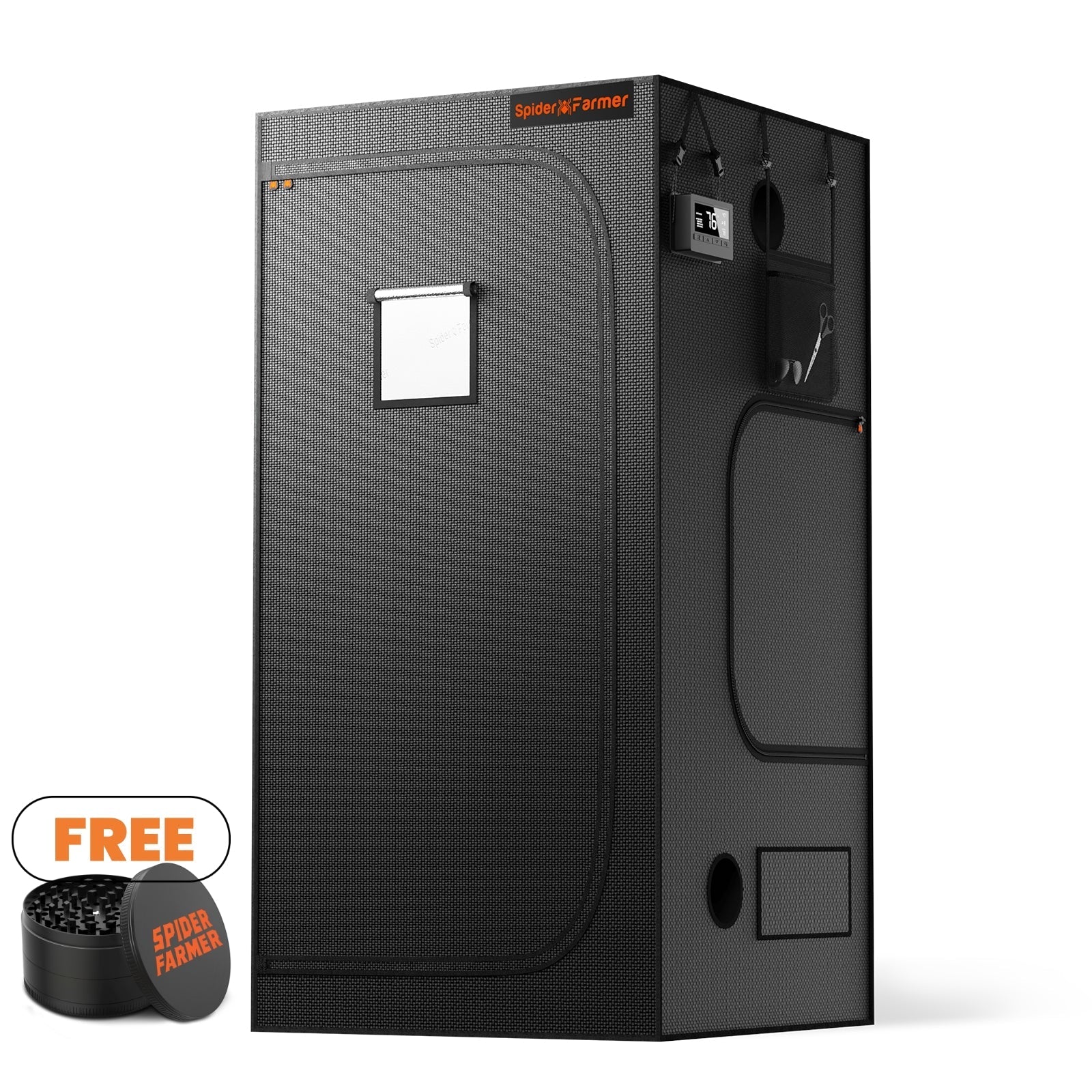 Spider Farmer 3’x3’x6′ 90cm x 90cm x 180cm Indoor Grow Tent （Free Grinder）
