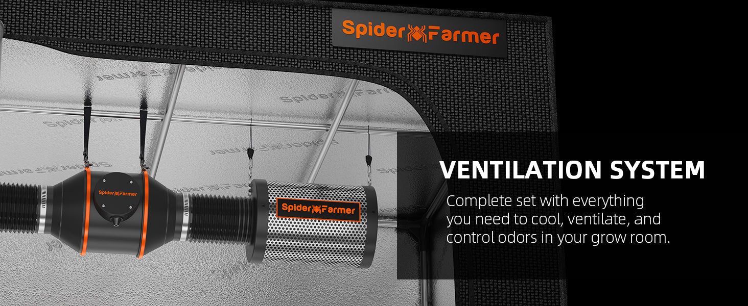 Spider Farmer® 4-Inch 205 CFM Inline Fan with Speed Controller