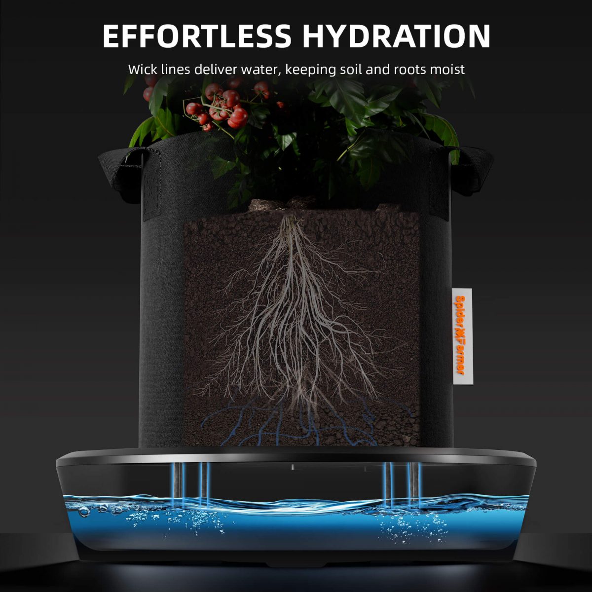 Spider Farmer 4-Pack Gravity-Fed Silent Self-Watering System Kits for Indoor Grow Tents & Greenhouses
