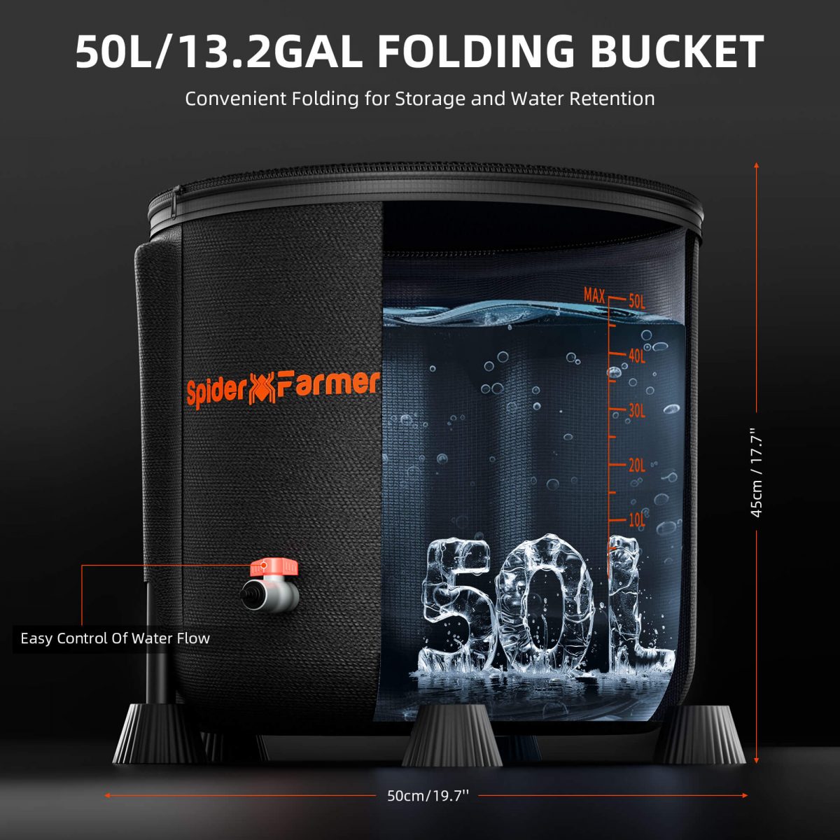 Spider Farmer 4-Pack Gravity-Fed Silent Self-Watering System Kits for Indoor Grow Tents & Greenhouses