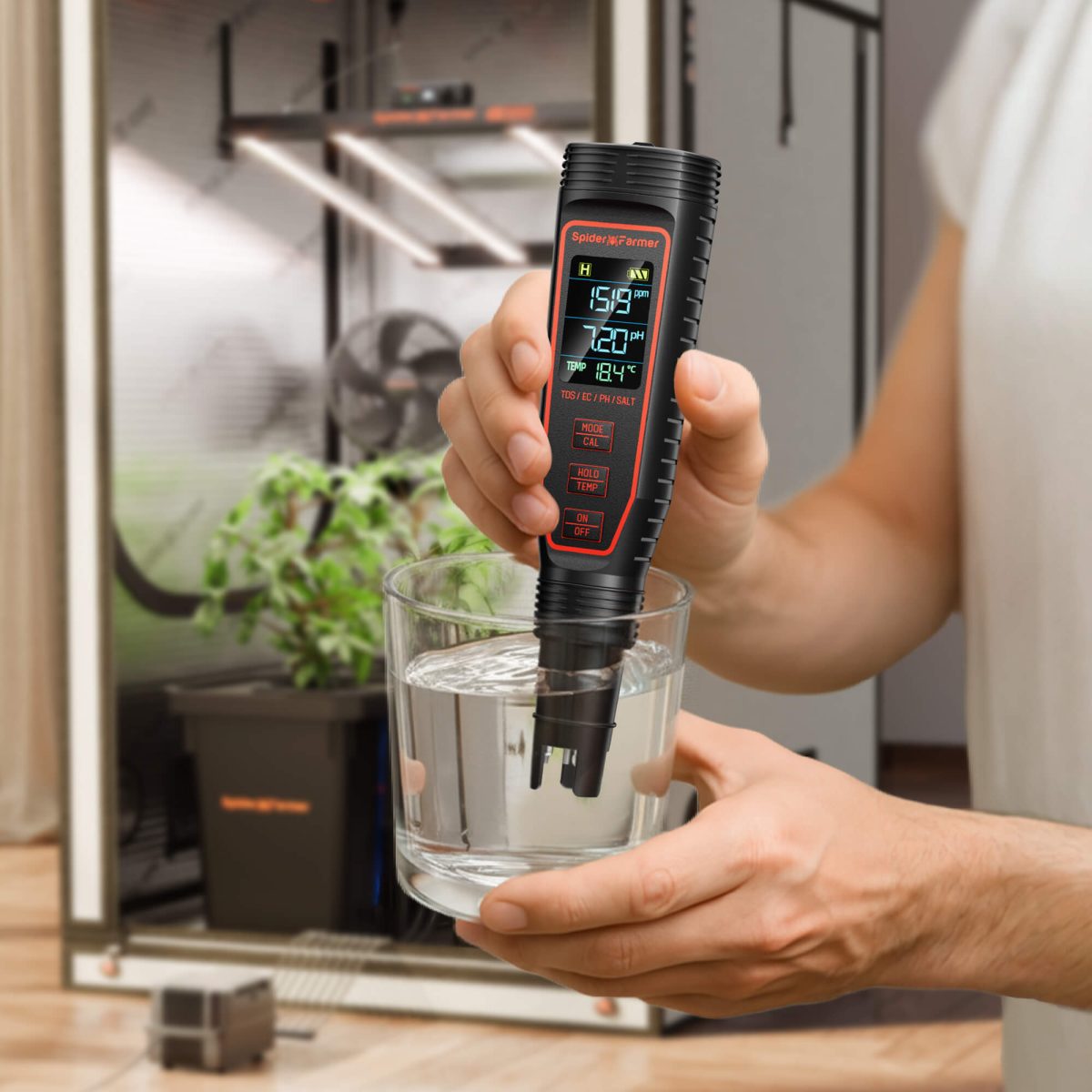 Spider Farmer 5-in-1 pH Hydroponic Meter Kit