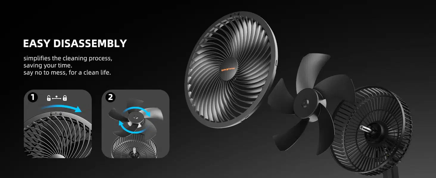 Spider Farmer 6-inch Clip On Fan for Grow Tents