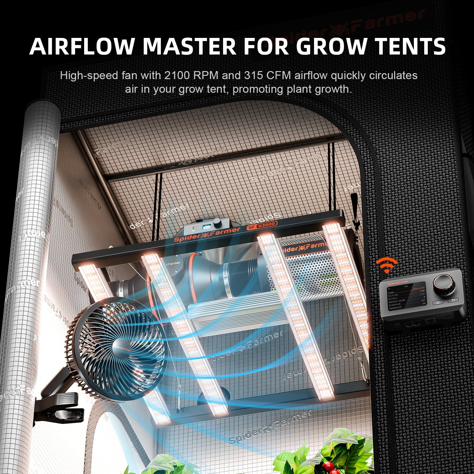 Spider Farmer 6-inch Clip On Fan for Grow Tents