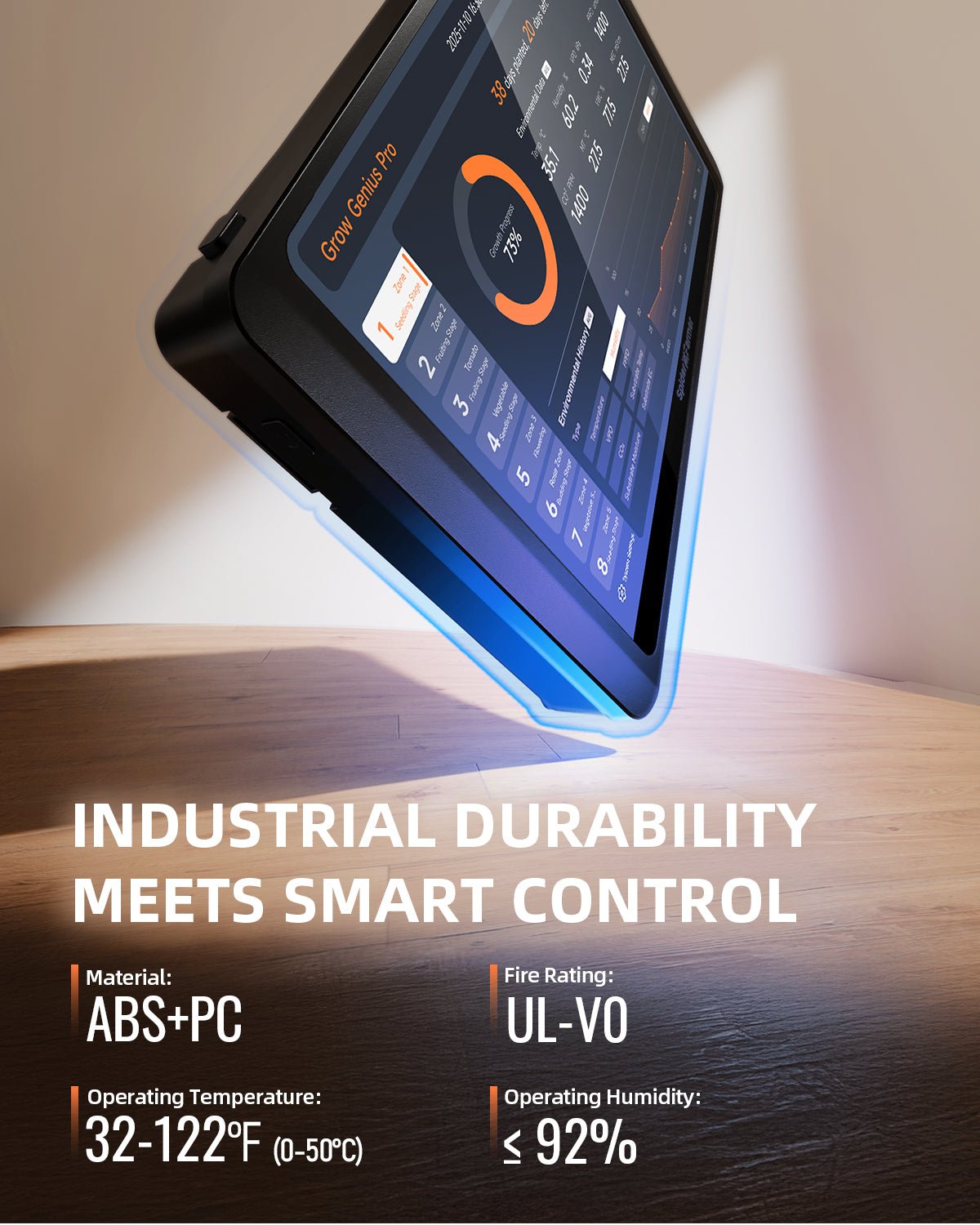 Spider Farmer GGS Pro Controller Kits | Integrated Climate Management of 8 Large-Scale Independent Grow Spaces | Ideal for Industrial & Commercial Grow planners| Temperature, Humidity, VPD Monitoring, Scheduling, Data Tracking, Bluetooth & WiFi