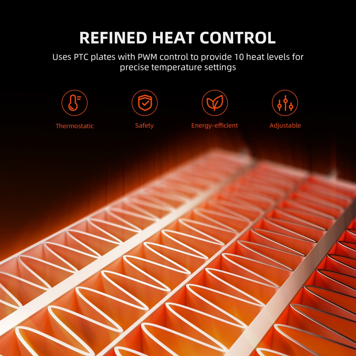 Spider Farmer Grow Tent Heater – Smart Temperature Control,10-Level PTC Heating,Day/Night Auto Settings,24H Timer, Safe Indoor Plant Heater for Grow Rooms