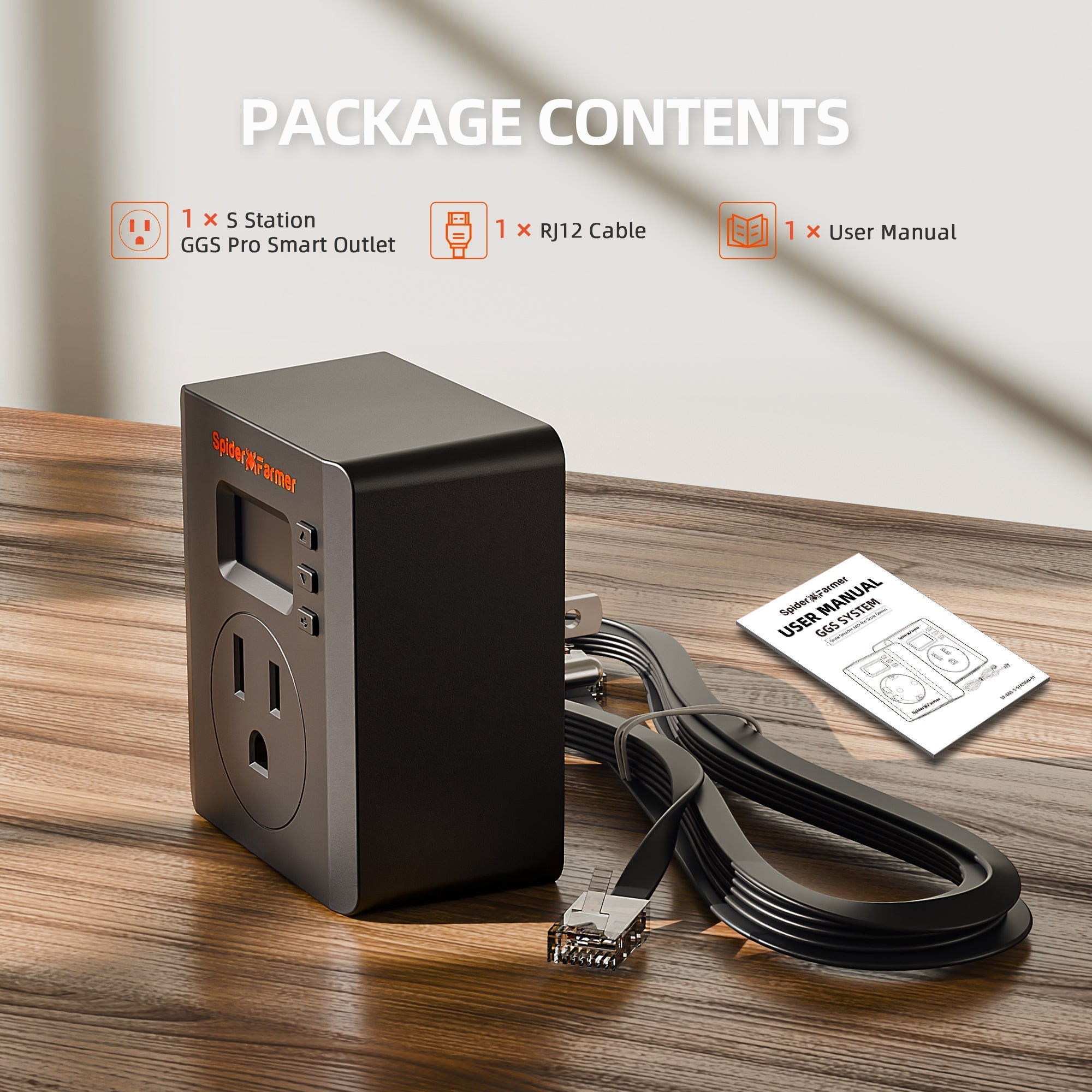 Spider Farmer S-Station | Wi-Fi & Bluetooth Smart Plug 1875W 15A for Indoor Growing, Supports Temperature & Humidity Sensor-Based Automation, Special Designed for Non-Spider Farmer Devices Connection and Smart Control via Spider Farmer APP
