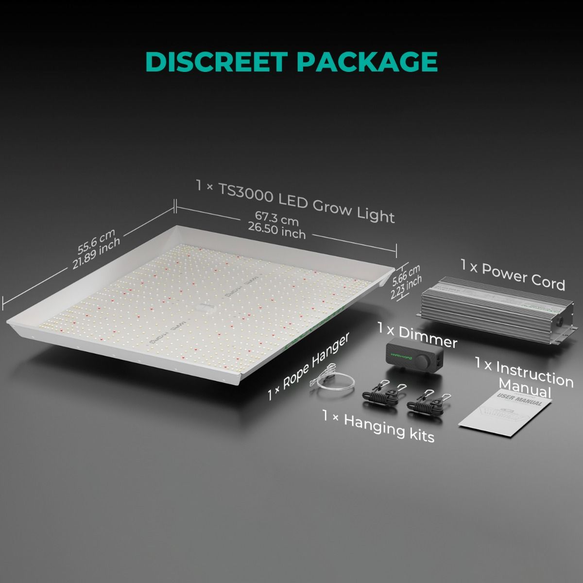 [2026 New Update] Mars Hydro TS 3000 420W Dimmable Full Spectrum LED Grow Light - Comparison View